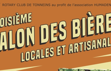 Troisième édition du Salon des bières  locales et artisanales.
Le 4 mars à Damazan (Lot et Garonne)